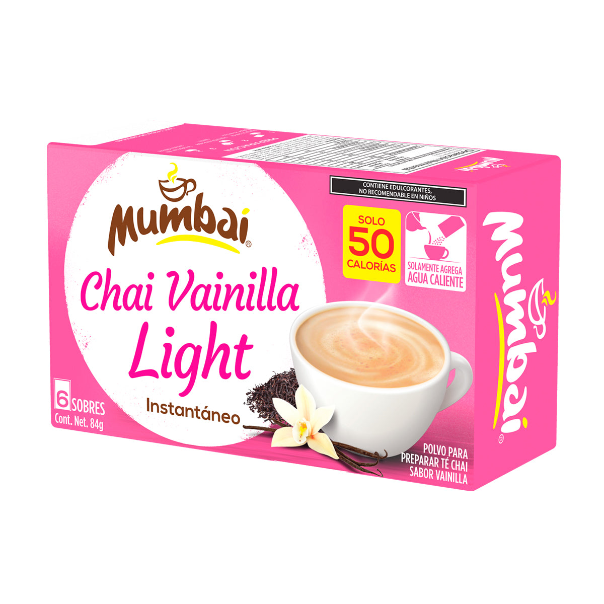 Mumbai Té Chai Light sabor Vainilla 6 sobres