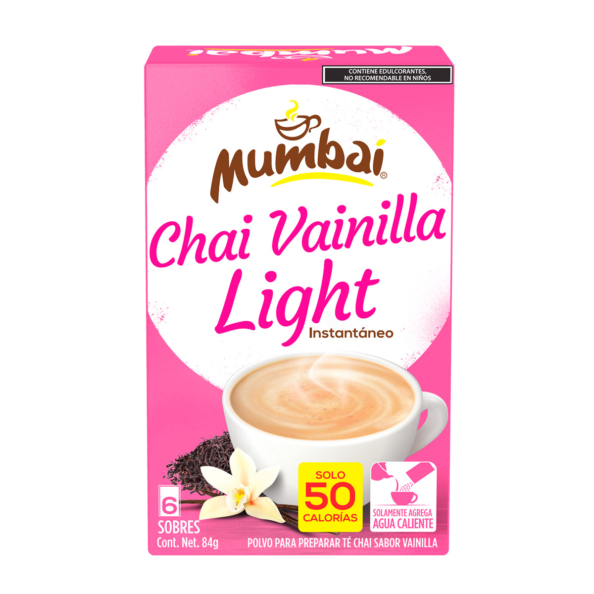 Mumbai Té Chai Light sabor Vainilla 6 sobres