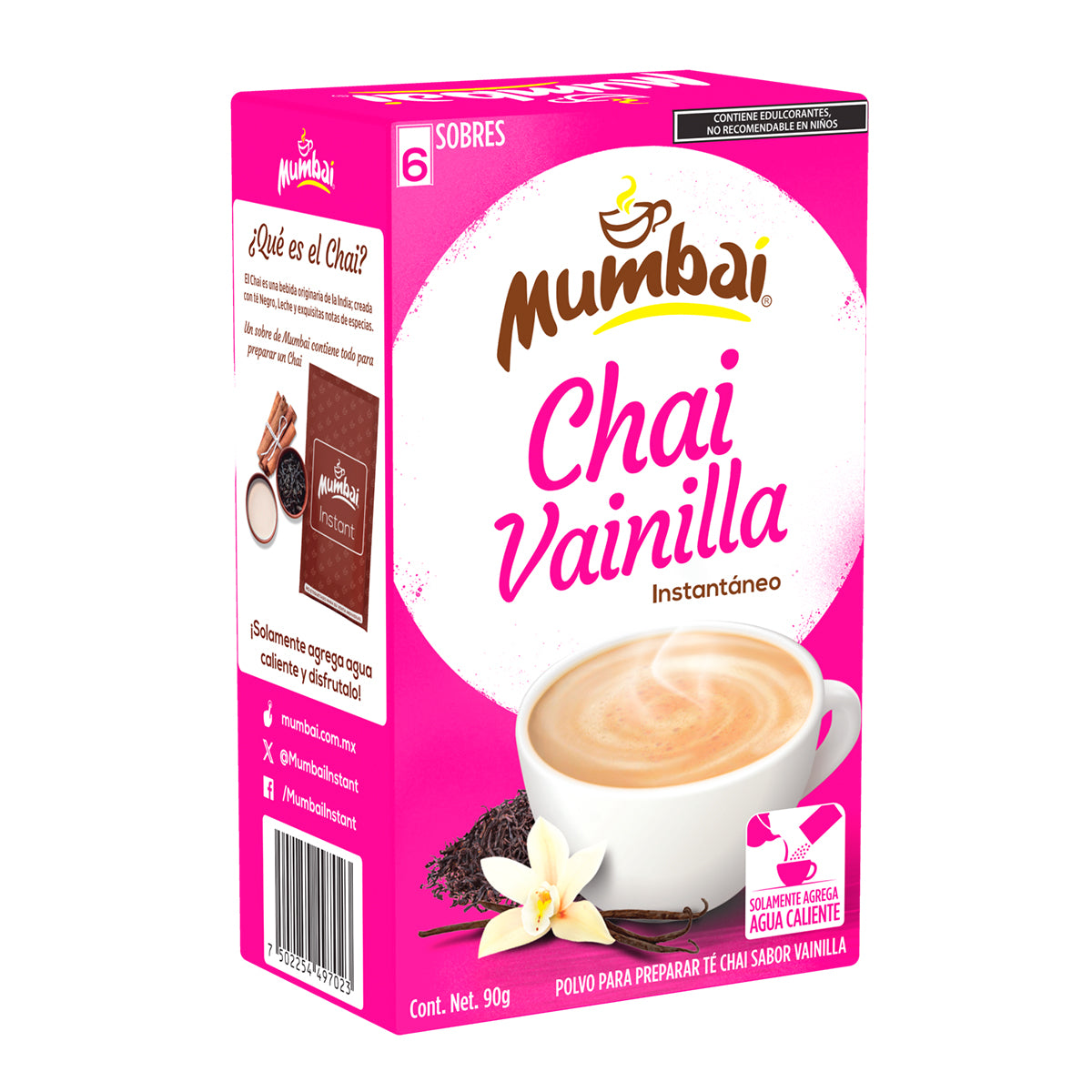 Mumbai Té Chai sabor Vainilla 6 sobres