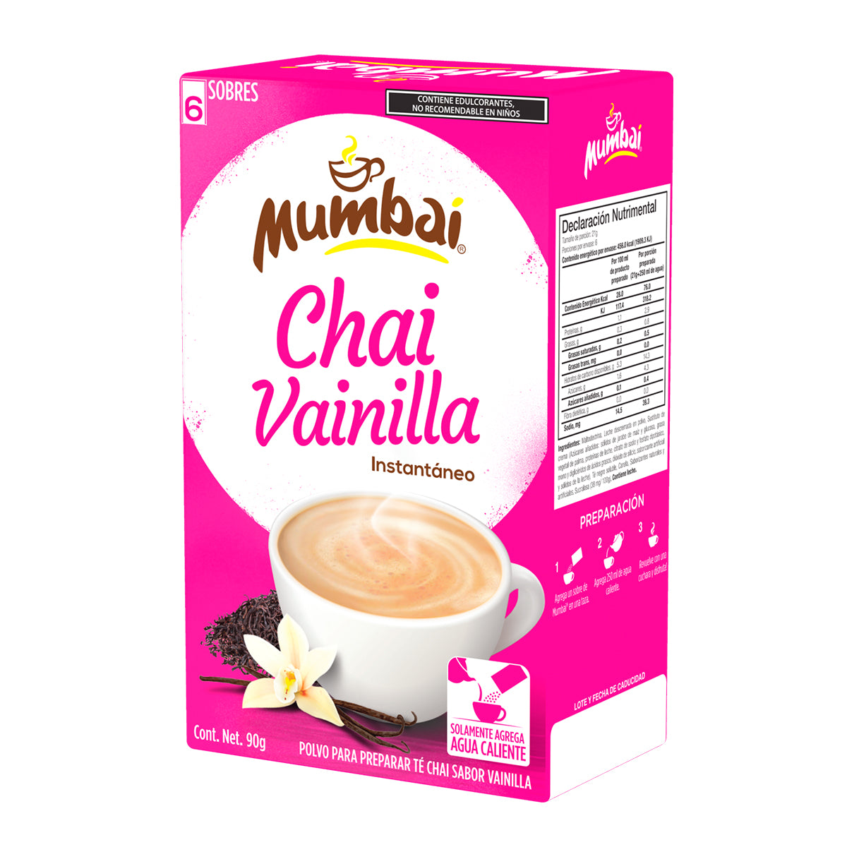 Mumbai Té Chai sabor Vainilla 6 sobres