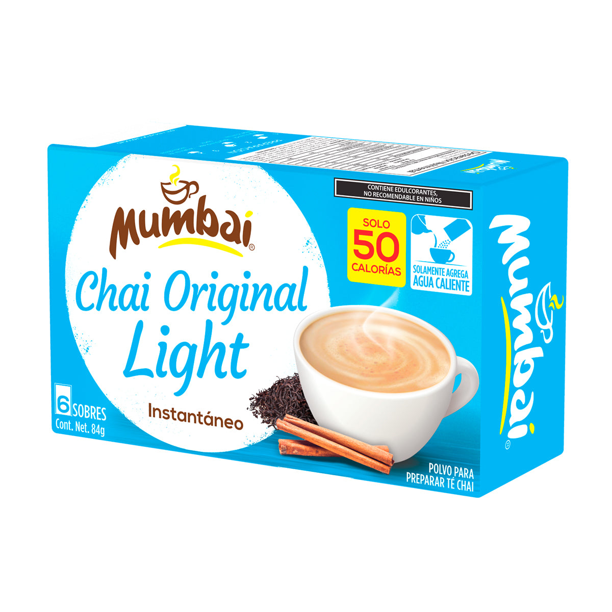 Mumbai Té Chai Light Original 6 sobres