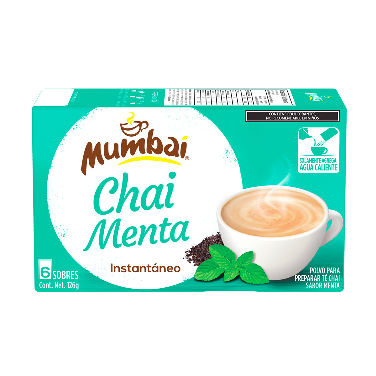 Mumbai Té Chai sabor Menta 6 sobres