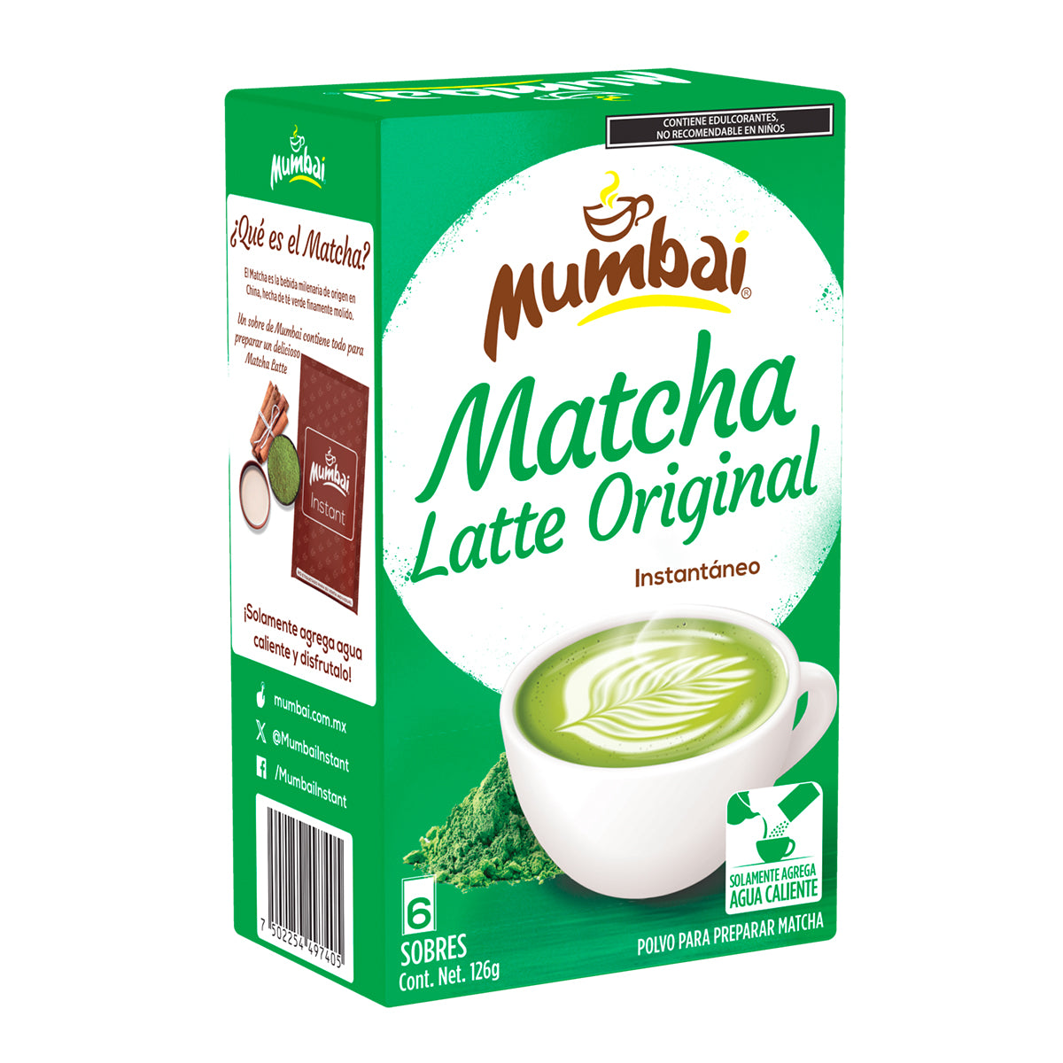 Mumbai Matcha Latte Original 6 sobres