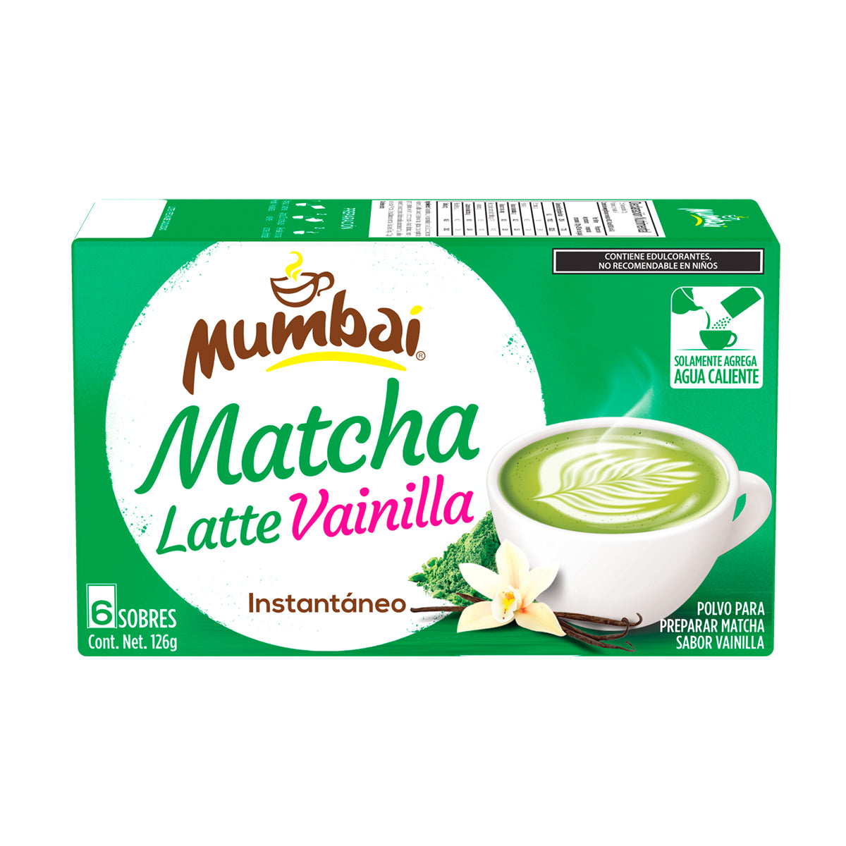 Mumbai Matcha Vainilla 6 sobres