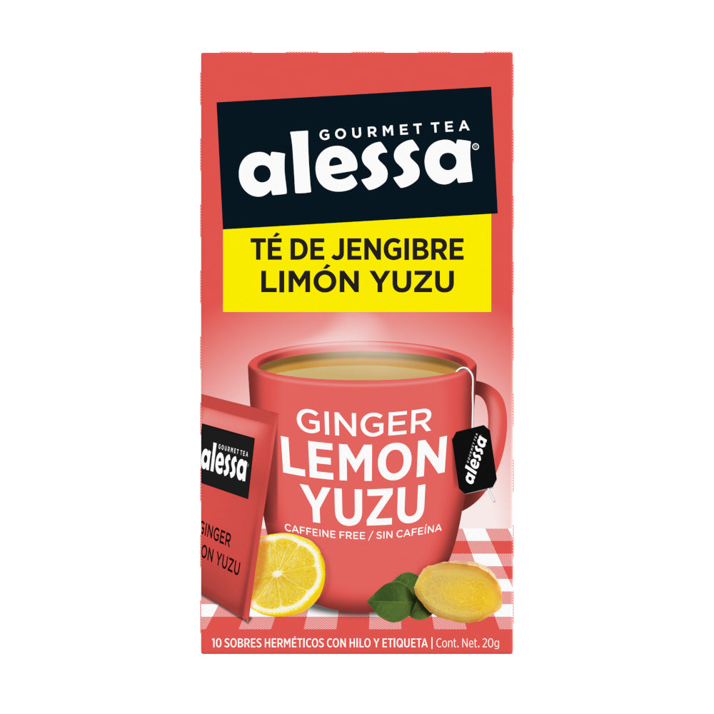 Alessa Té Gourmet Ginger Lemon Yuzu 10 sobres