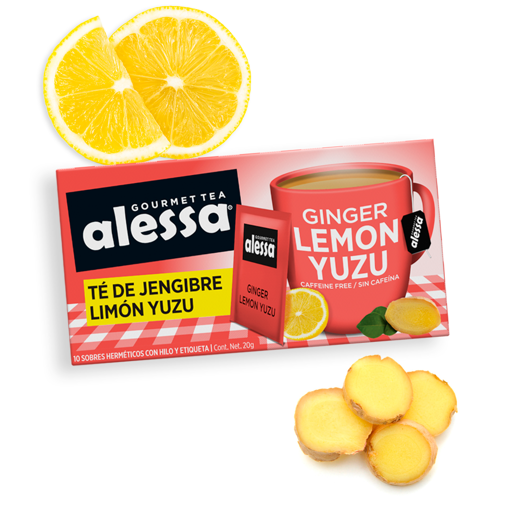 Alessa Té Gourmet Ginger Lemon Yuzu 10 sobres