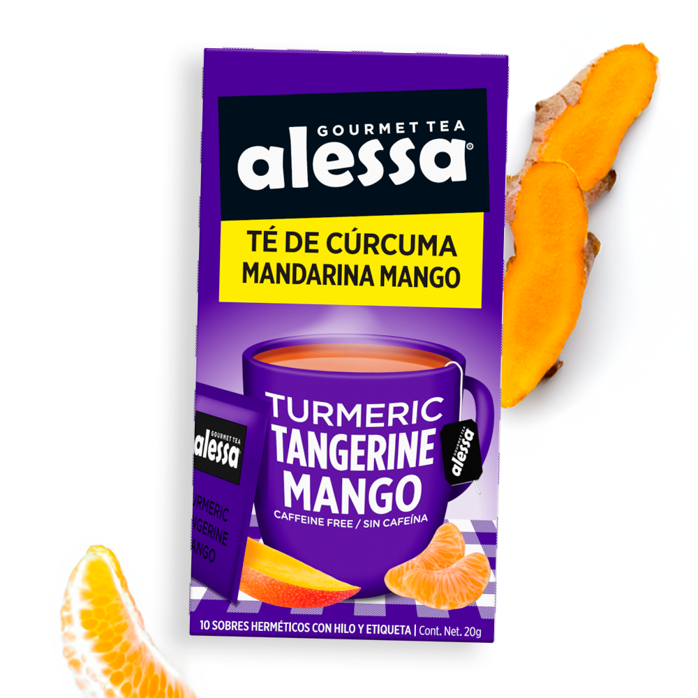 Alessa Té Gourmet Turmeric Tangerine Mango 10 sobres
