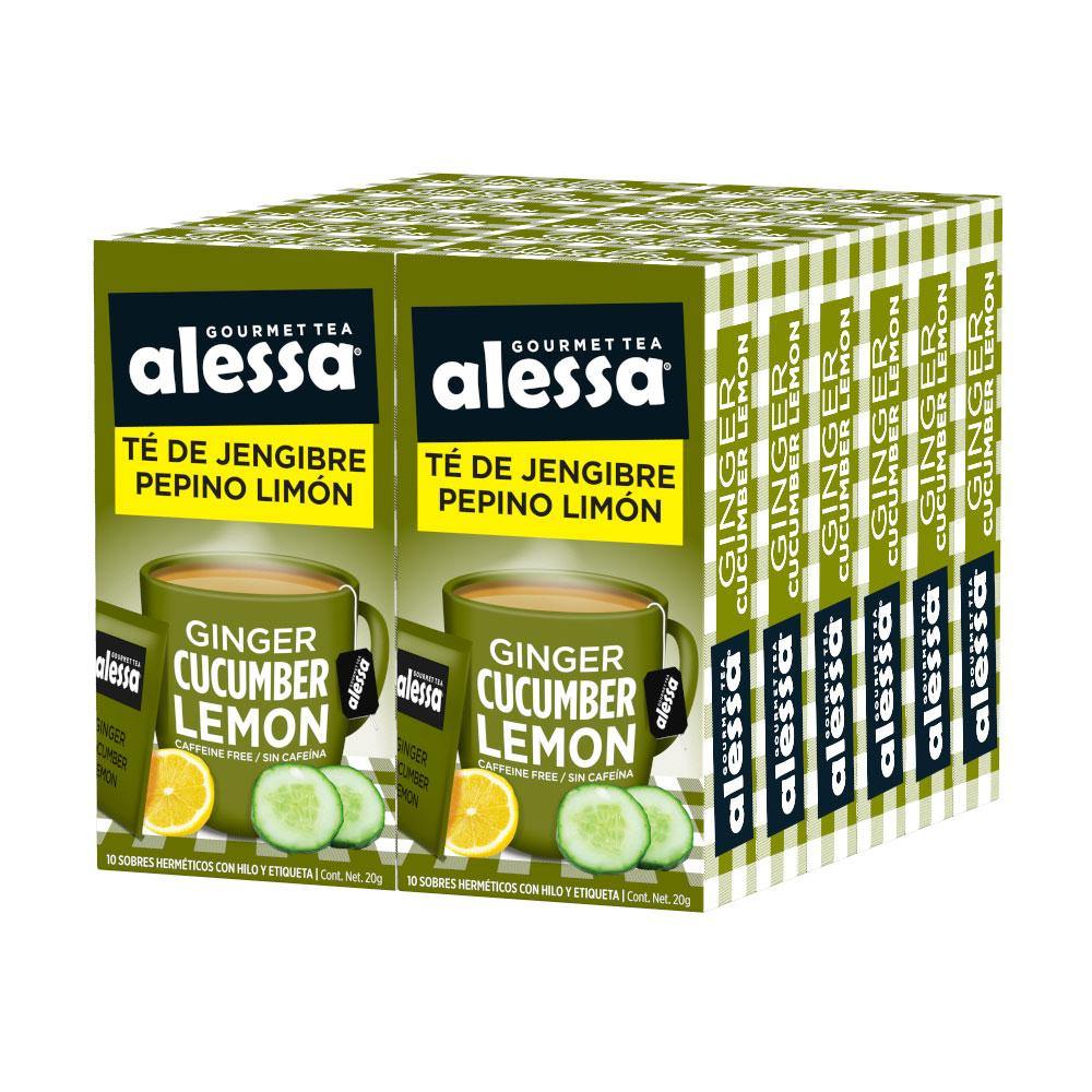 Té Gourmet Alessa Ginger Cucumber Lemon 12 Pack 120 sobres - Alessa Gourmet Tea