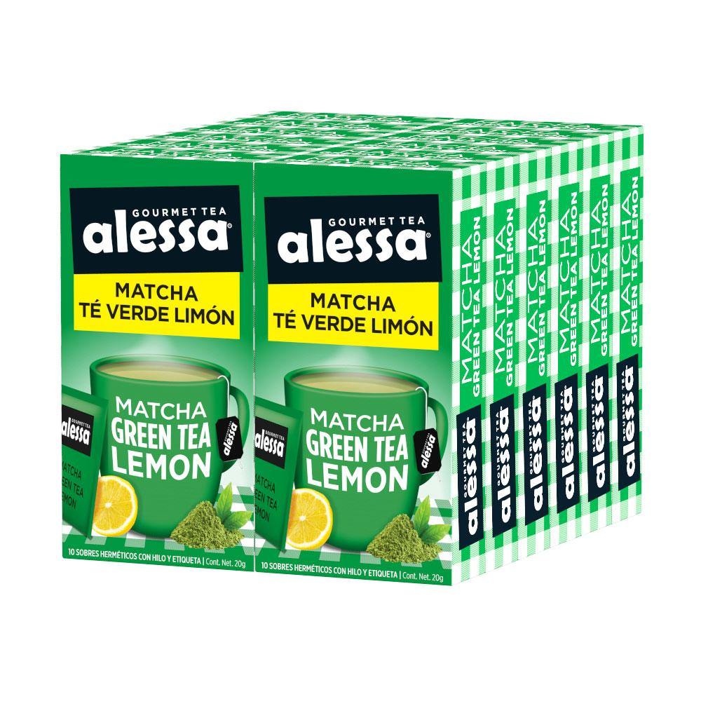 Té Gourmet Alessa Matcha Green Tea Lemon 12 Pack 120 sobres - Alessa Gourmet Tea