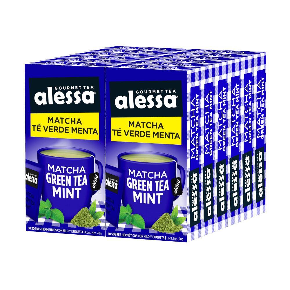 Té Gourmet Alessa Matcha Green Tea Mint 12 Pack 120 sobres - Alessa Gourmet Tea