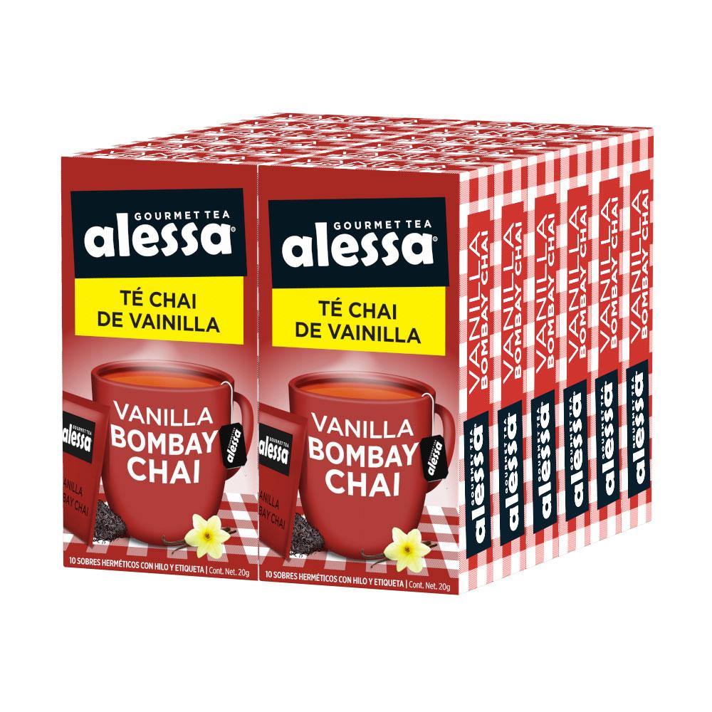Té Gourmet Alessa Vanilla Bombay Chai 12 Pack 120 sobres - Alessa Gourmet Tea