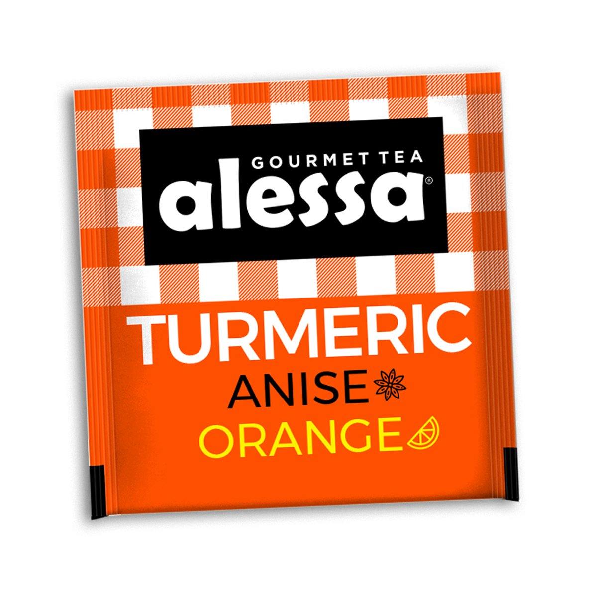 Té Gourmet Alessa Turmeric Anise Orange 12 Pack 120 sobres - Alessa Gourmet Tea