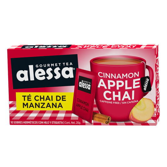 Alessa Té Gourmet Cinnamon Apple Chai 10 sobres