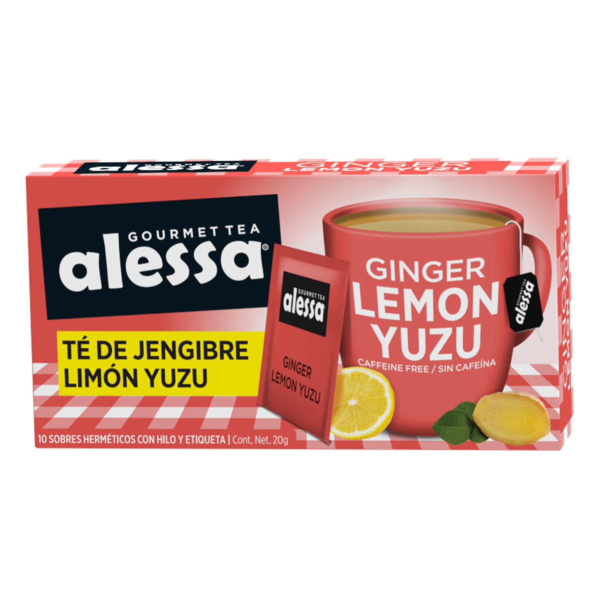 Alessa Té Gourmet Ginger Lemon Yuzu 10 sobres